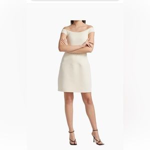 Khaite Moni off the shoulder cream dress